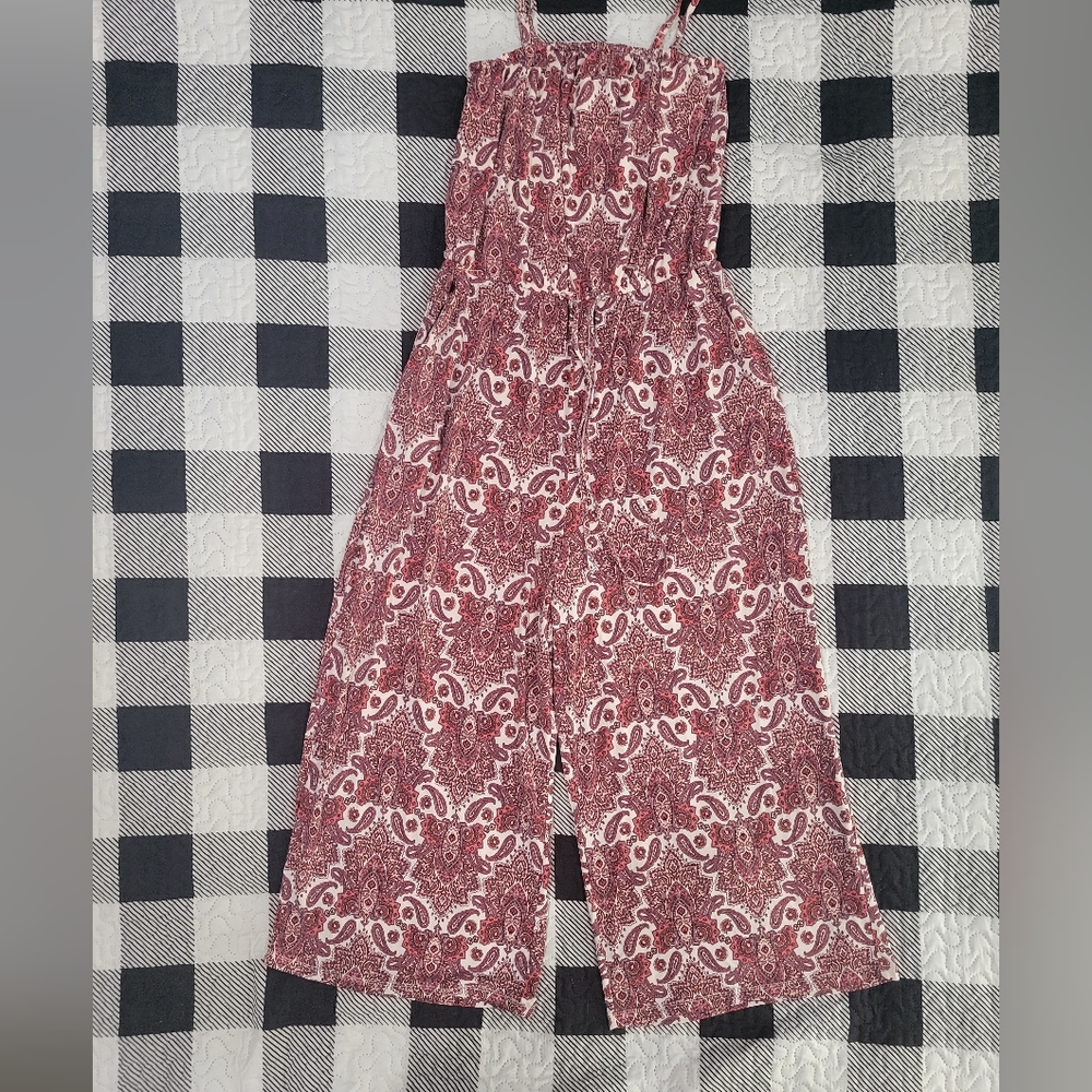 Women's Maurices,  jumpsuit,  Size Medium,  removable straps, Paisley print